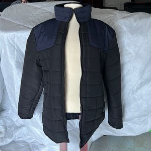 Nomad quilted navy and black xip up jacket size L